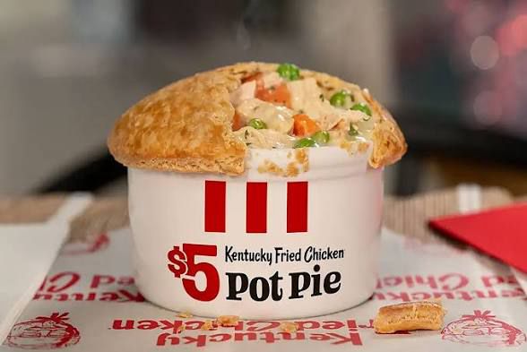Photo of a KFC pot pie. It looks sadder than a preteen meeting Donald Trump 