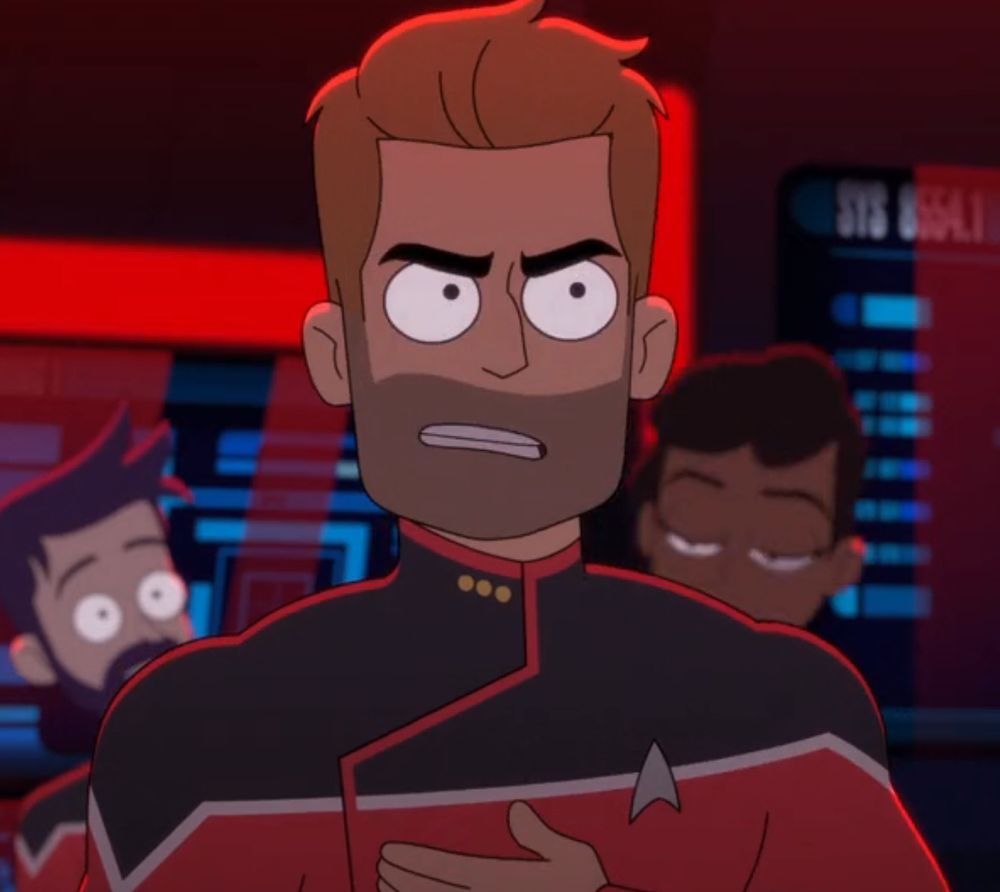 Jack Ransom looking particularly buff in the series finale of Lower Decks