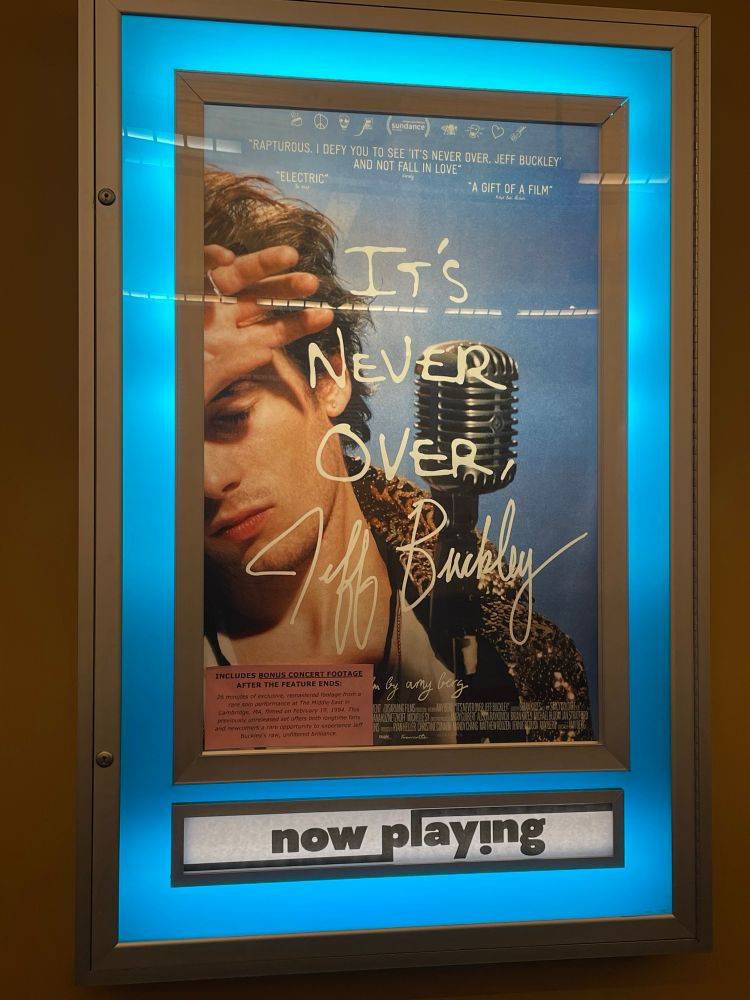 The “it’s never over” Jeff Buckley movie poster 