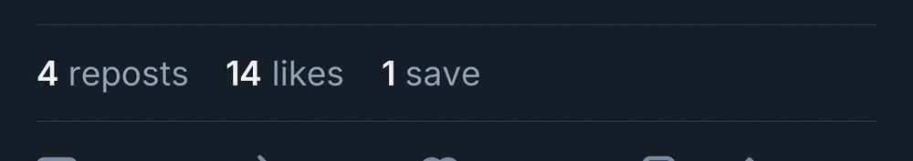 The interaction bar for the original tweet, showing someone saved. And we all know it was Dhruv.