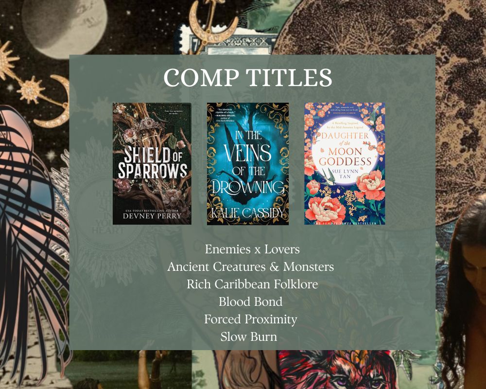 Tropes: Enemies x Lovers
Ancient Creatures & Monsters 
Rich Caribbean Folklore
Blood Bond 
Forced Proximity 
Slow Burn  