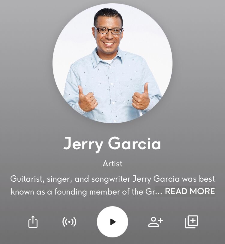 Mystifying Qobuz landing page for Grateful Dead guitarist Jerry Garcia