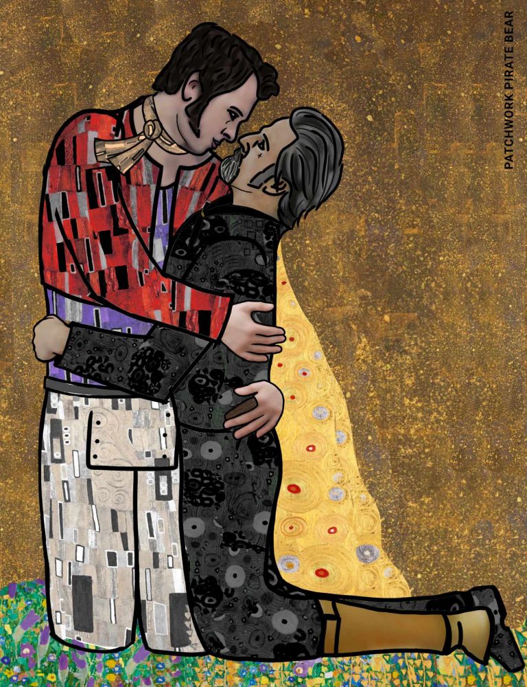 Klimt's "the kiss" with Lucius and Izzy.