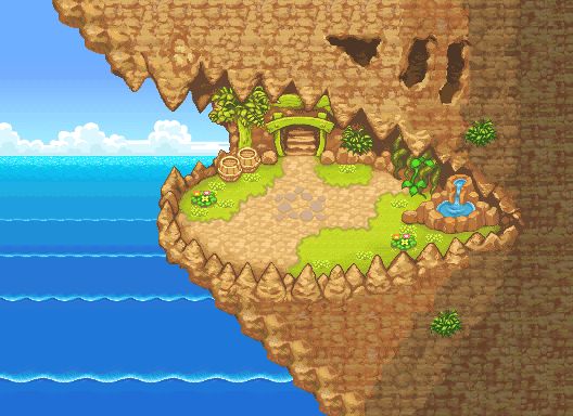the interior of sharpedo bluff from Pokemon Mystery Dungeon: Explorers of Sky