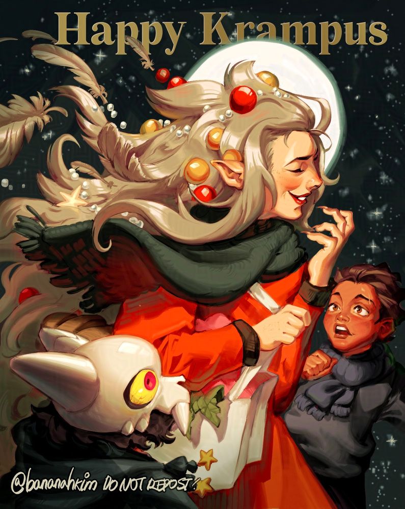 same image except the "Merry Christmas" is replaced by "Happy Krampus"