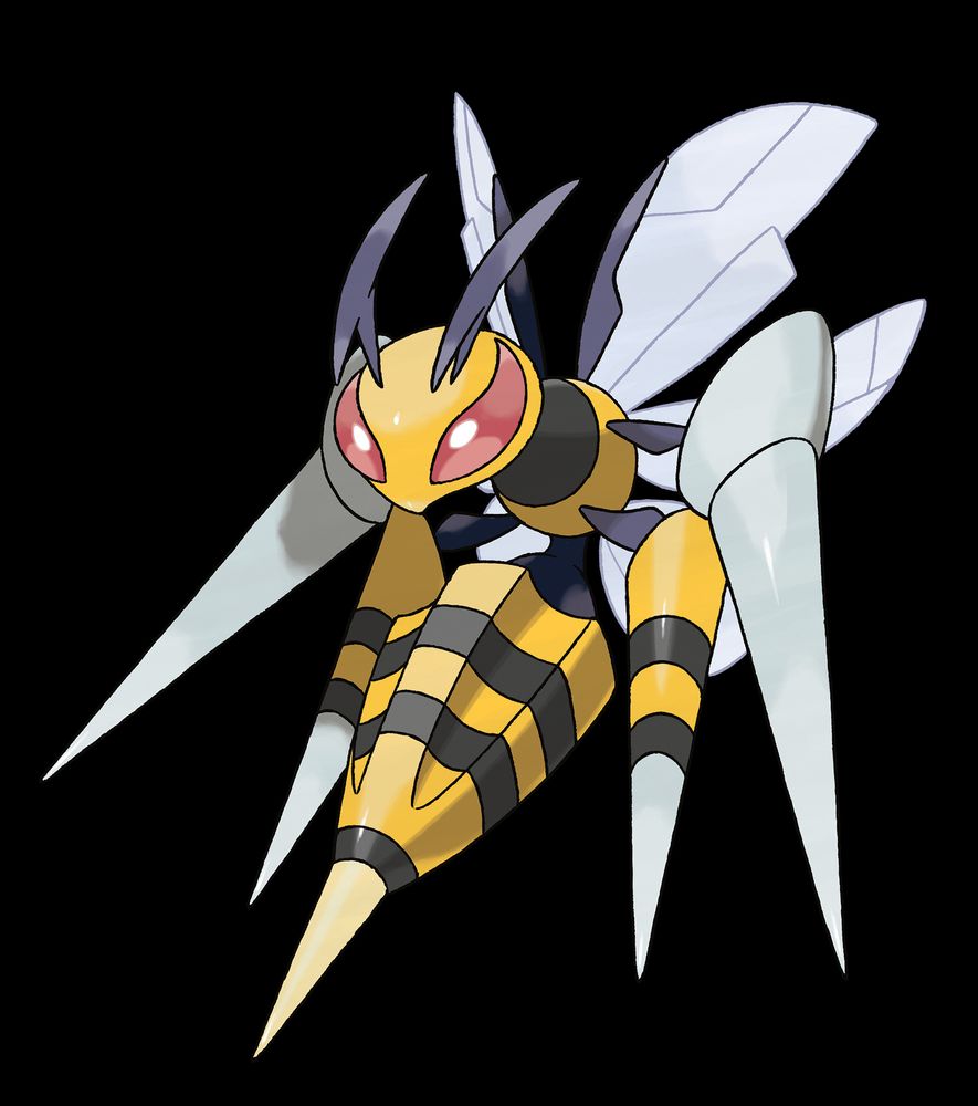 mega beedrill - it has stingers on all its limbs!