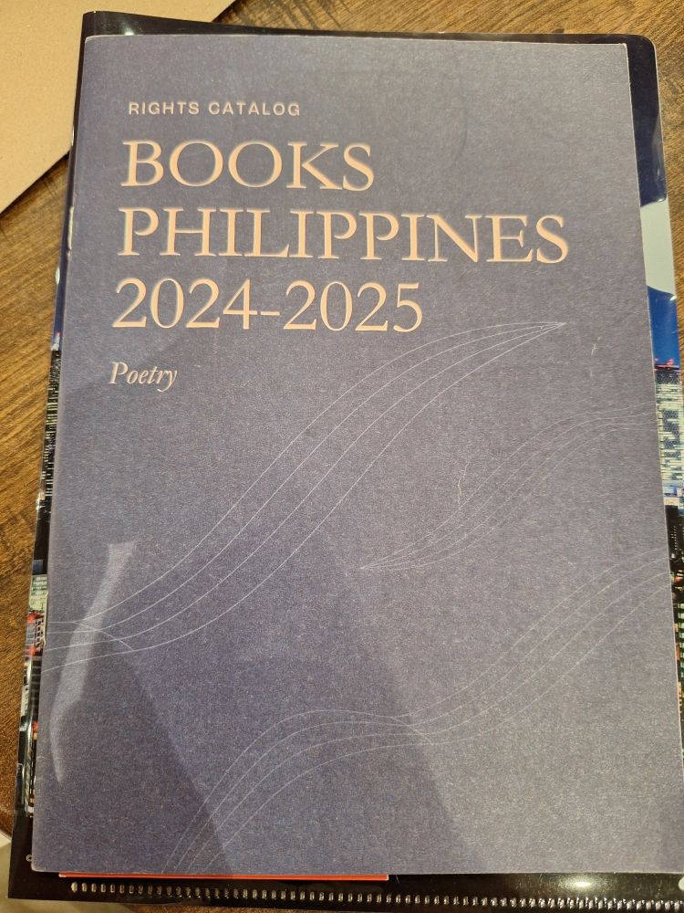 The cover of the Books Philippines Rights Catalog 2024-2025 for Poetry which was part of the display at the recent Frankfurt Book Fair