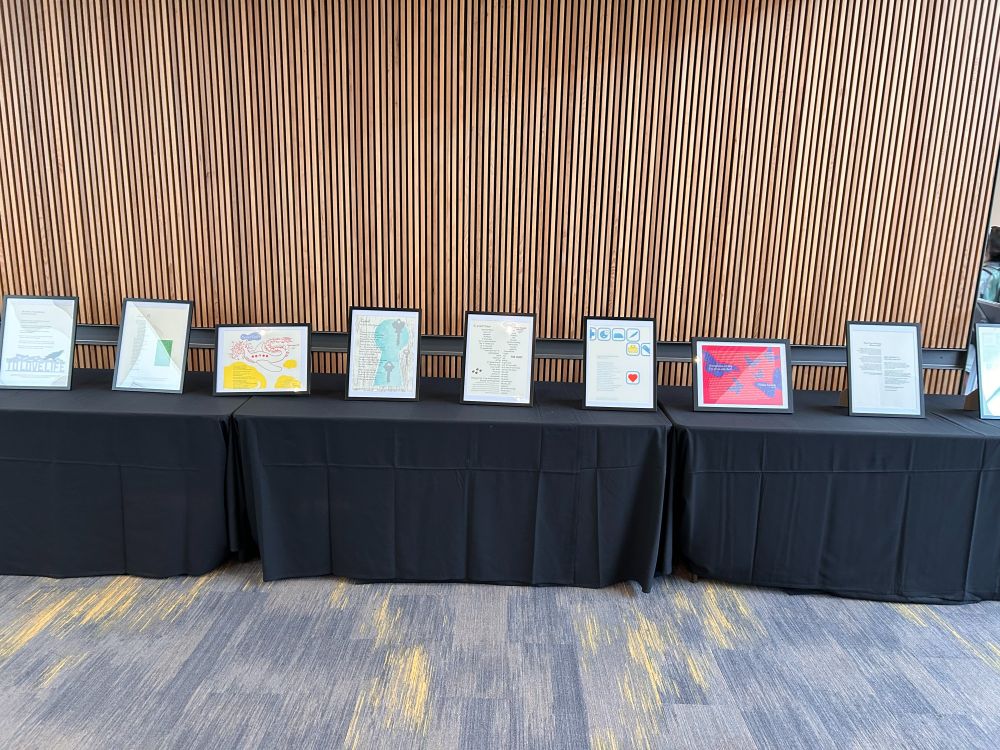 Display of poetry created by Seattle Children's patients