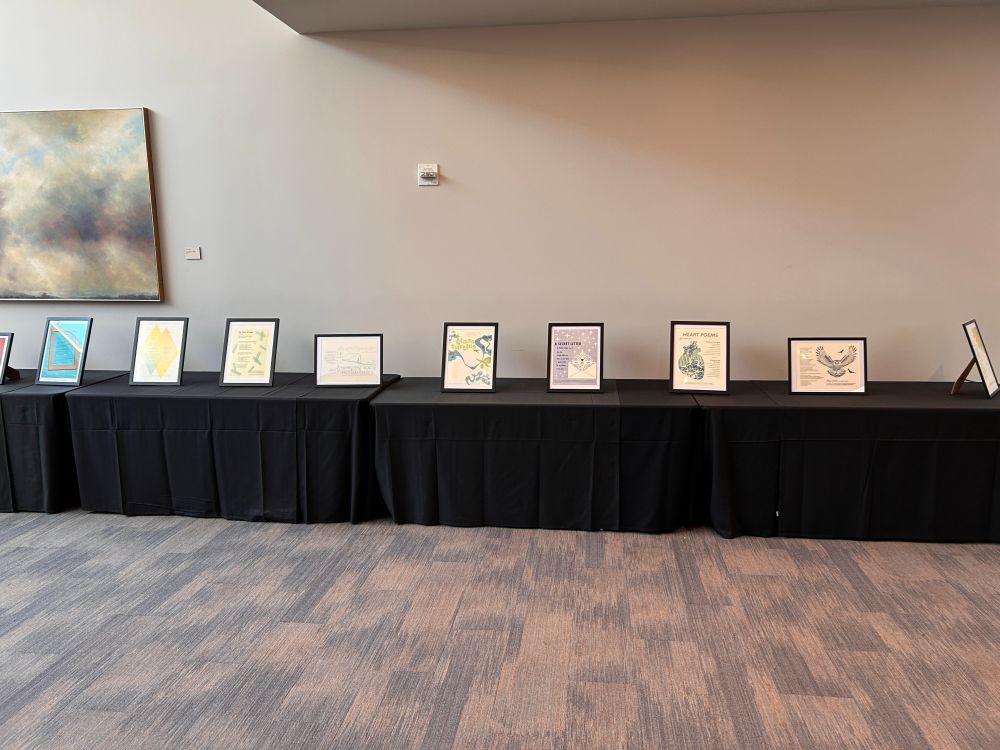 Display of poetry created by Seattle Children's patients