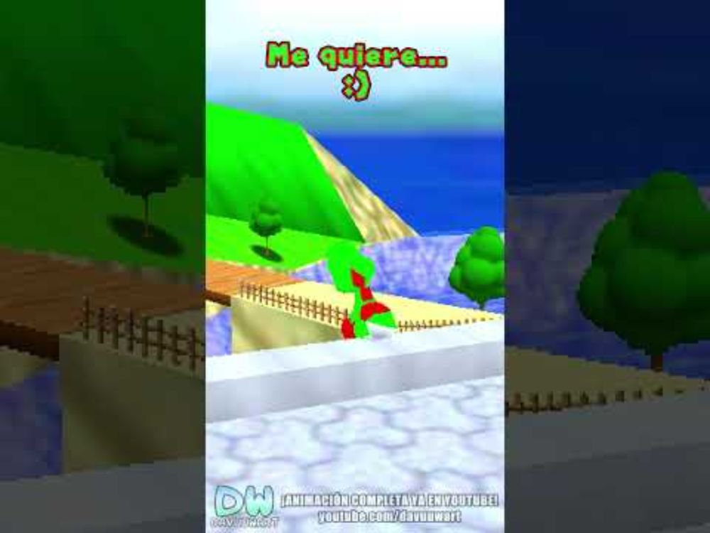 Yoshi y su test del amor 🐱‍🐉🌼💘 #SuperMario #Nintendo64 #parodia #humor #davuuwart