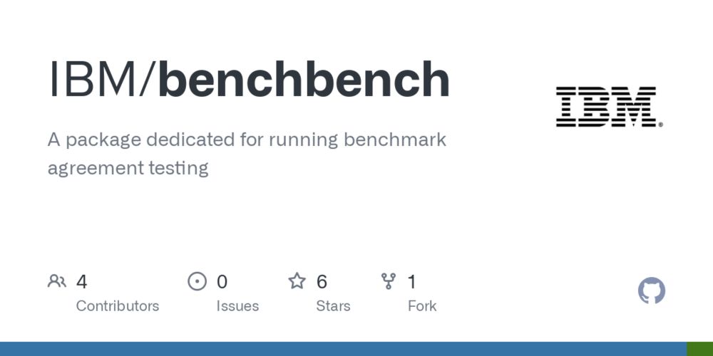 GitHub - IBM/benchbench: A package dedicated for running benchmark agreement testing