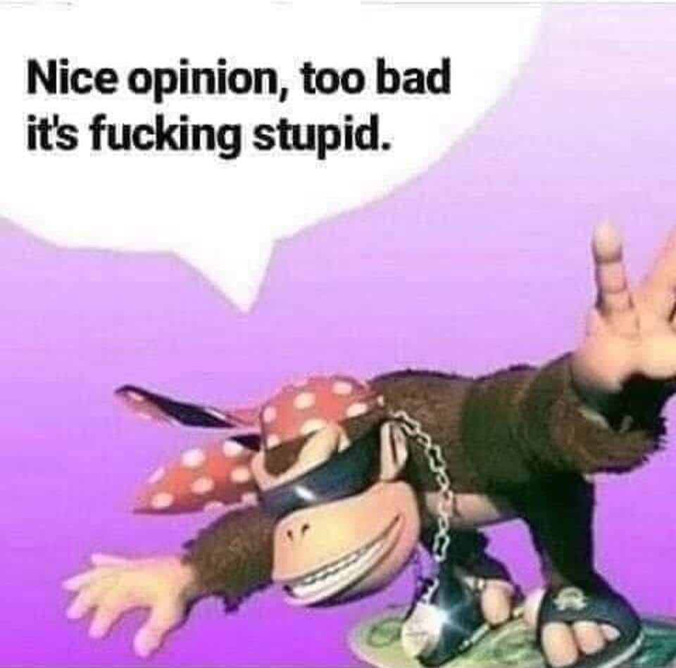 Nice opinion, too bad it's fucking stupid.