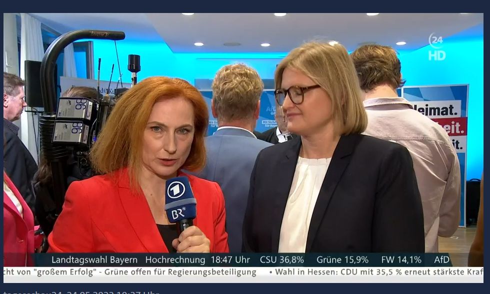 AFD Landesvorsitzende wird von der ARD interviewt