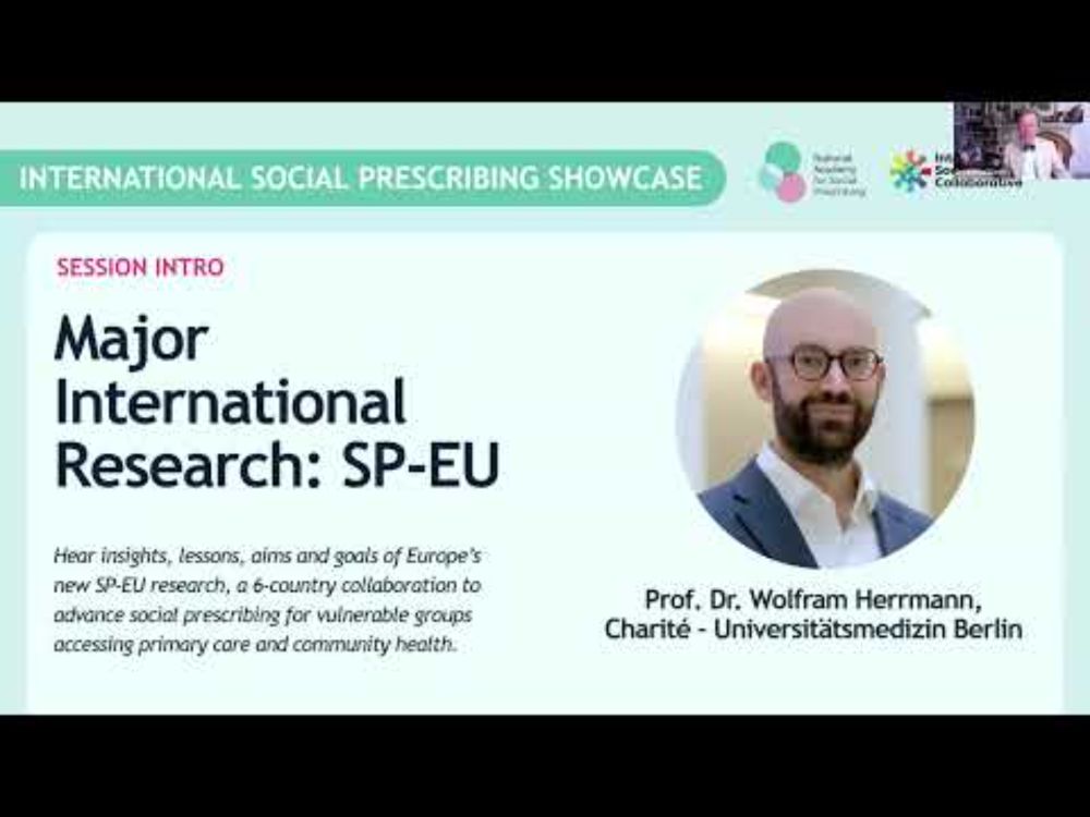 Social Prescribing EU presentation at International Social Prescribing Showcase