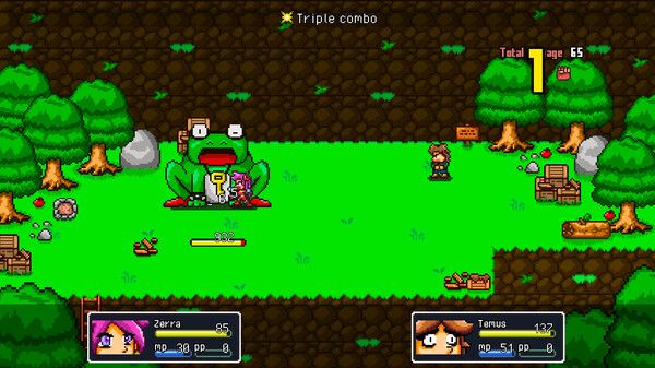 Zerra's Adventure is a classic turn-based RPG with no random encounters. Explore diverse areas, collect items and treasures to improve your team and defeat the strangest enemies. Level up, learn new attacks, and meet quirky characters on your adventure!
