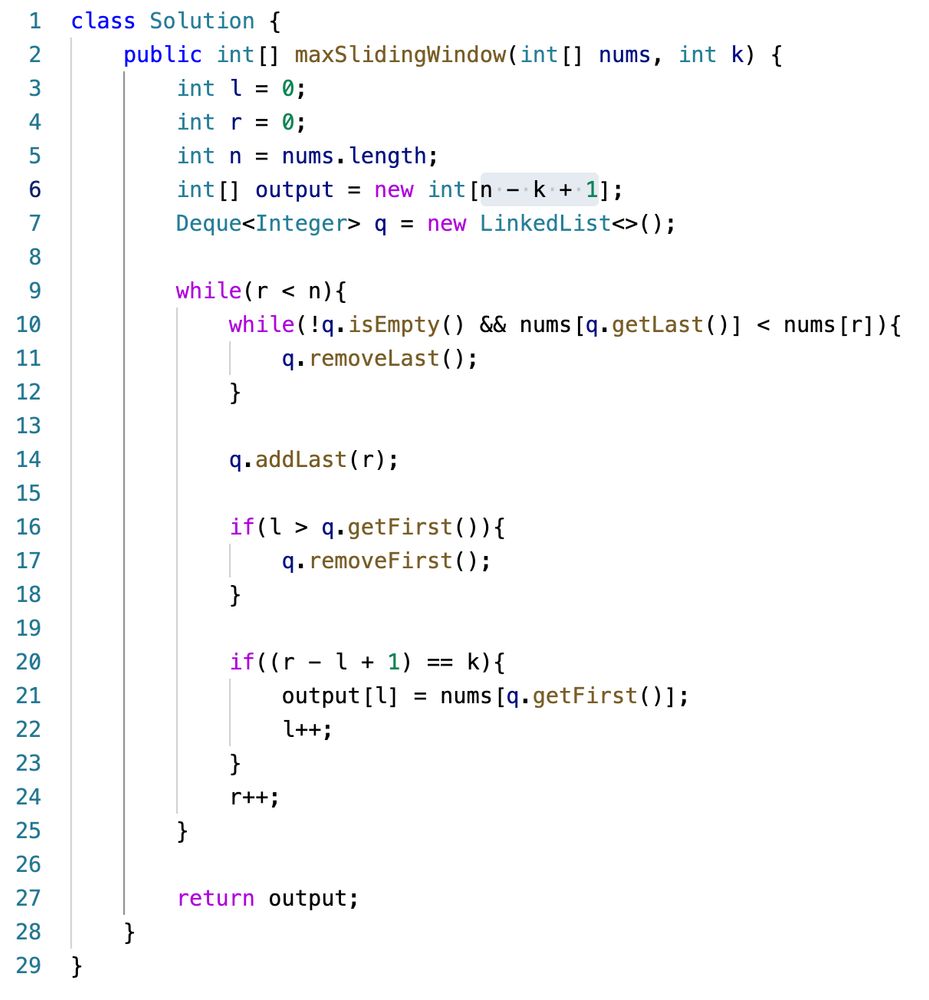 Final Code in Java
