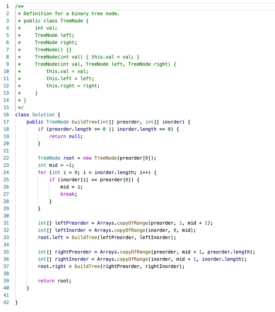 Final Code in Java