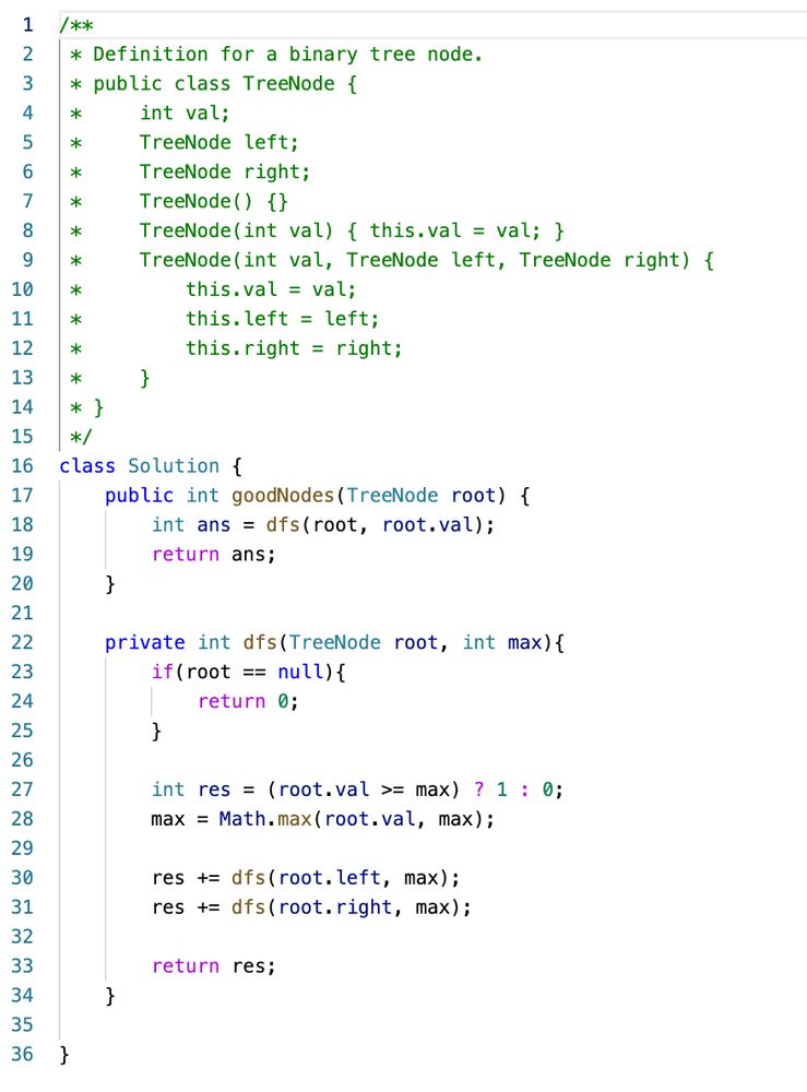 Final code in Java