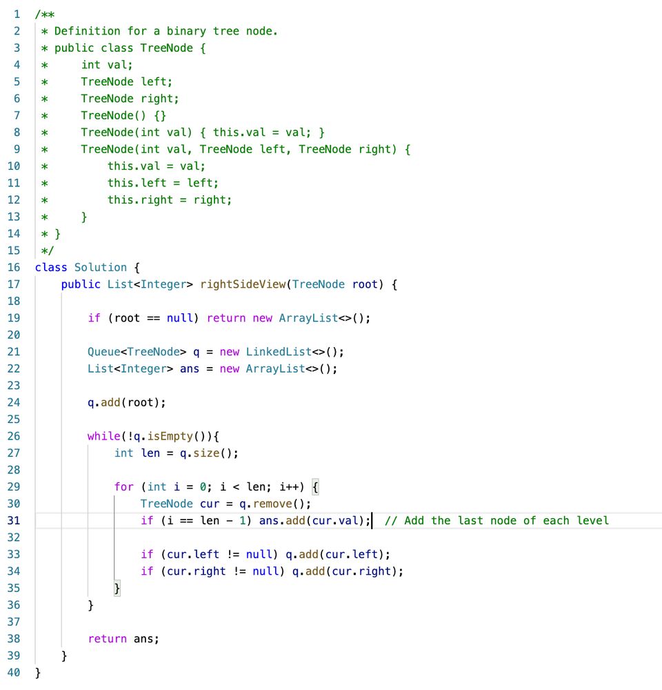 Final Code in Java