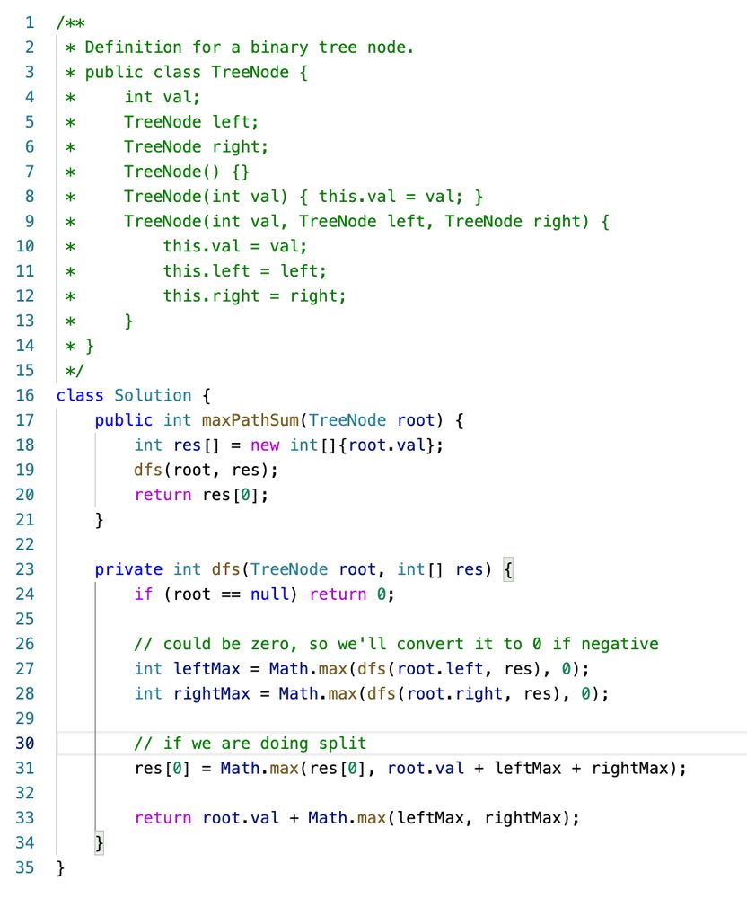 Final code in Java