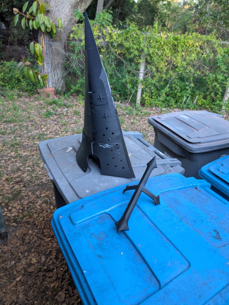 3d printed Trench Pilgrim helmet glued together.