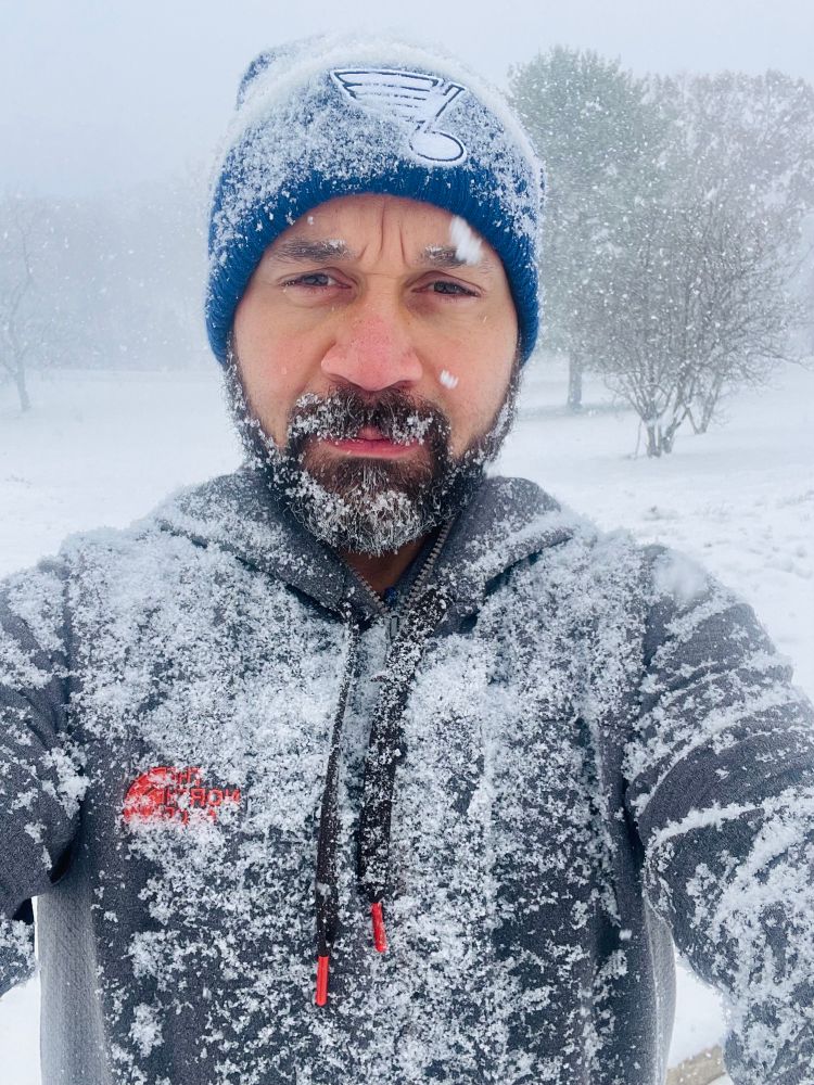 I thought this was going to be a dry snow but it’s more of a wet snow 