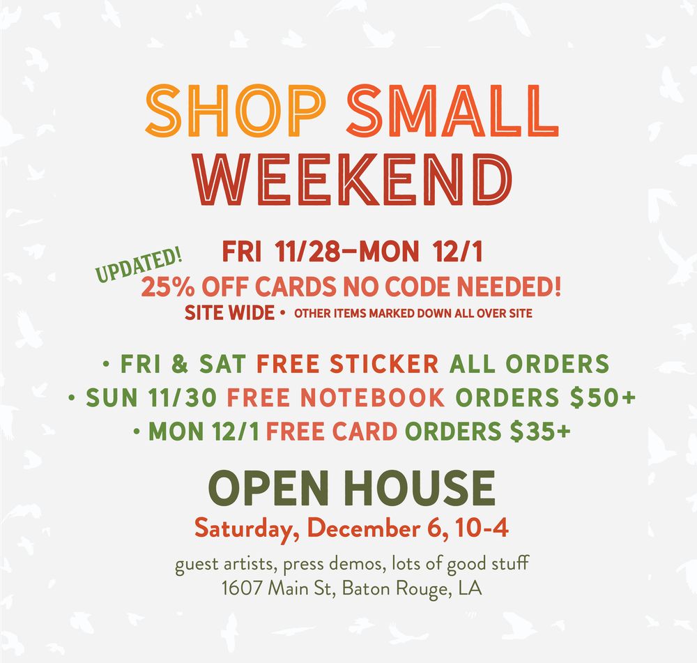 Blackbird letterpress, all cards 25% off at blackbird letterpress.com 