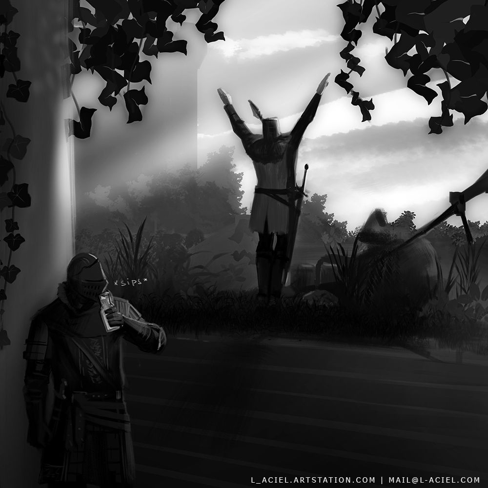 Solaire praising the sun