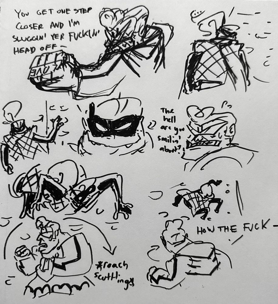 Beau confronts Bodtcher, and Bodtcher goes around her by crawling on the wall like a lizard