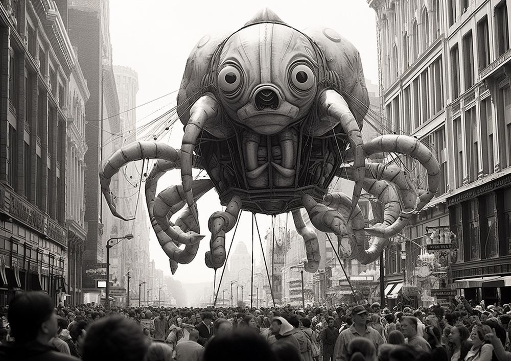 AI-generated image of weird Macy’s Parade balloon