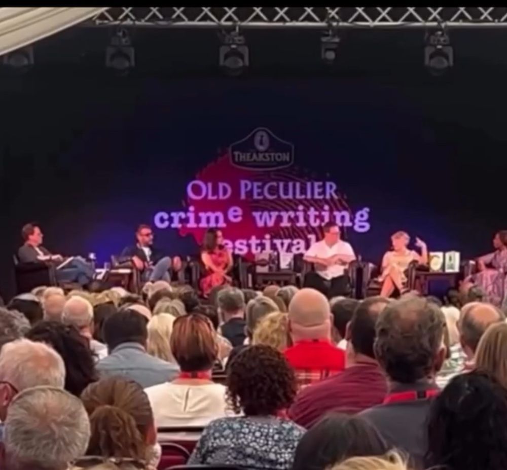 Panel chaired by Simon Mayo in the main tent at the festival