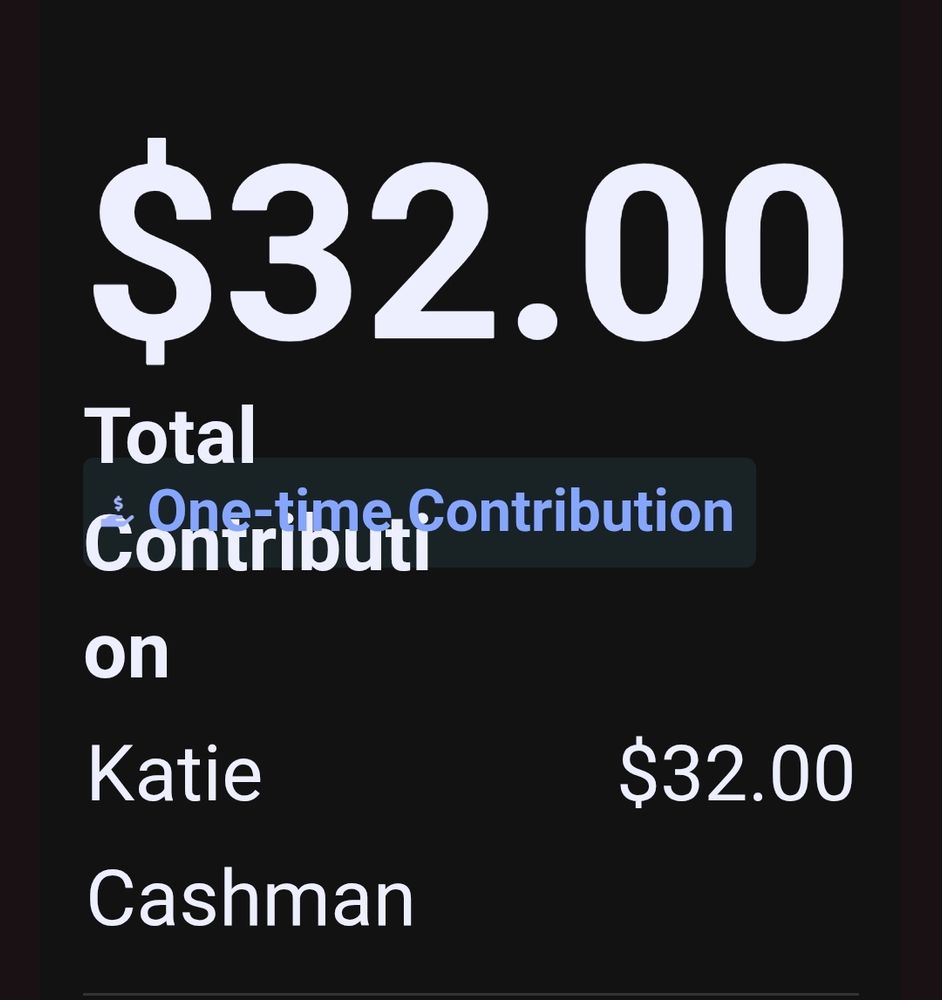 Digital receipt for $32