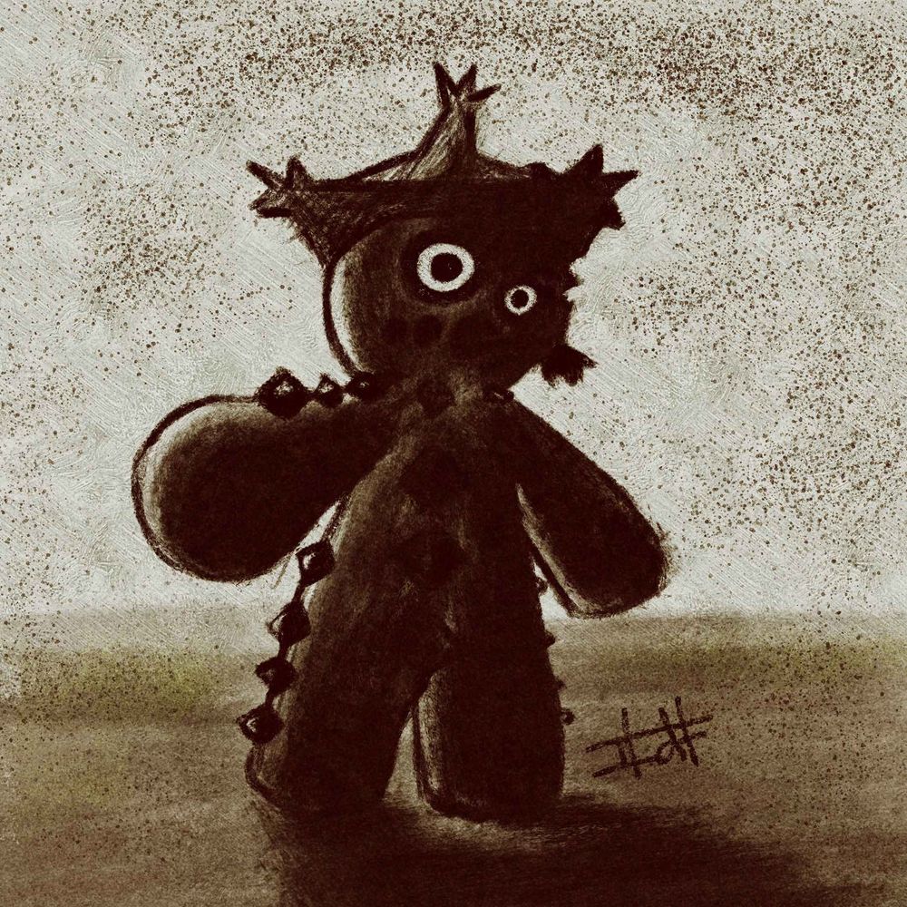 cacturne chalk digital art