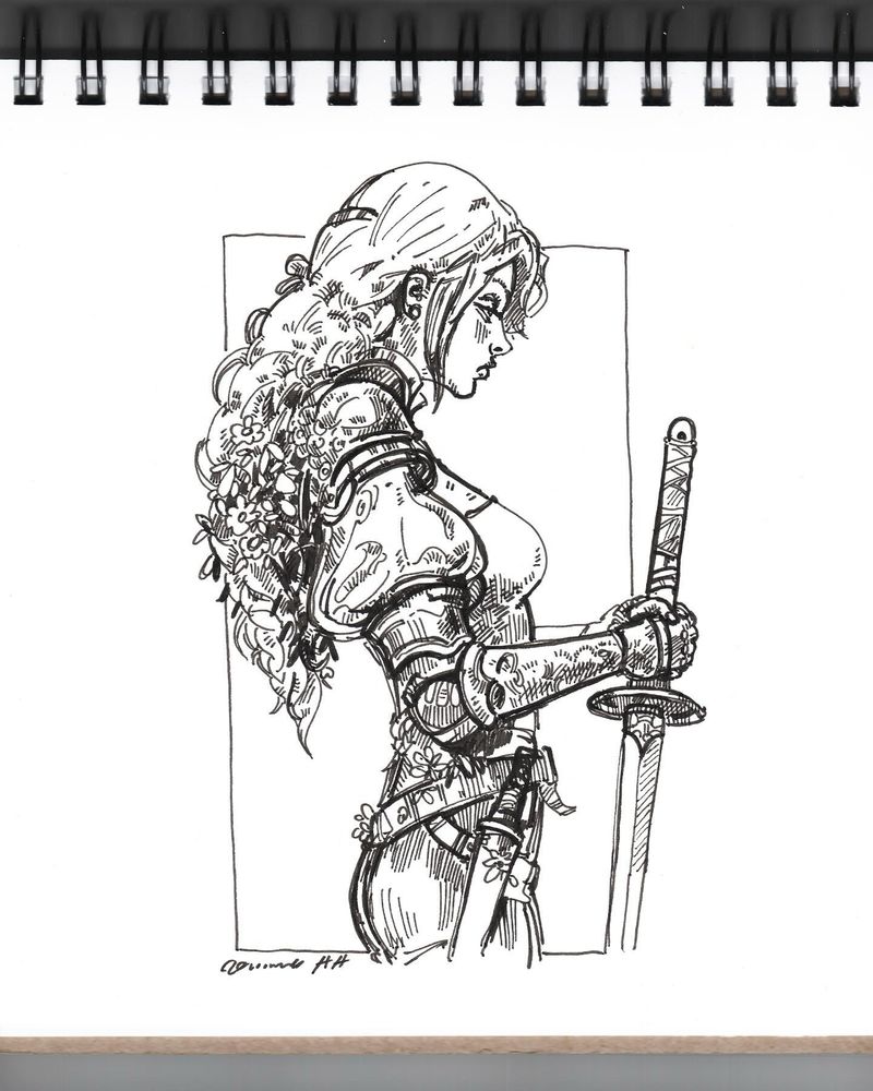 My drawing, girl warrior, art lover , aa.chernyshov 