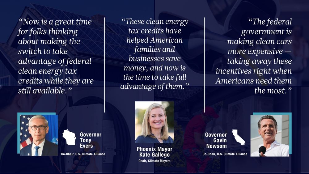 Quotes from Wisconsin Governor Tony Evers, Phoenix Mayor Kate Gallego, and California Governor Gavin Newsom.