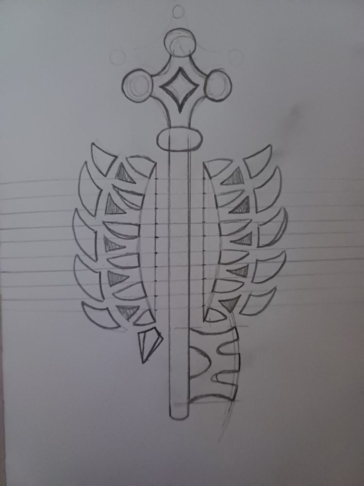 The sketch I did before hand