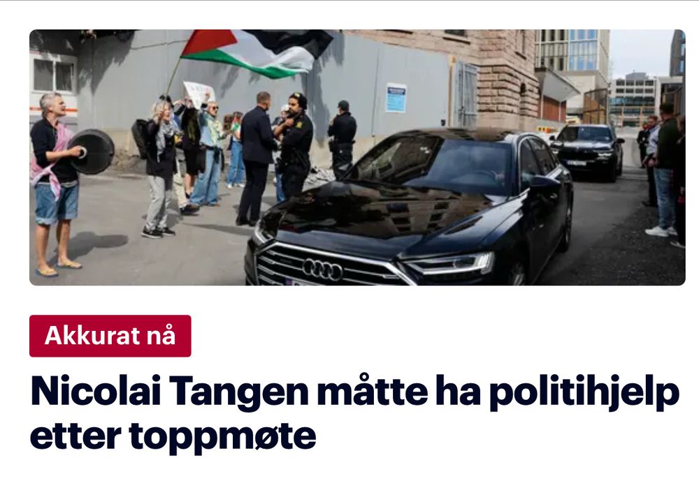 Aftenposten.no: «Akkurat nå. Nicolai Tangen måtte ha politihjelp etter toppmøte»