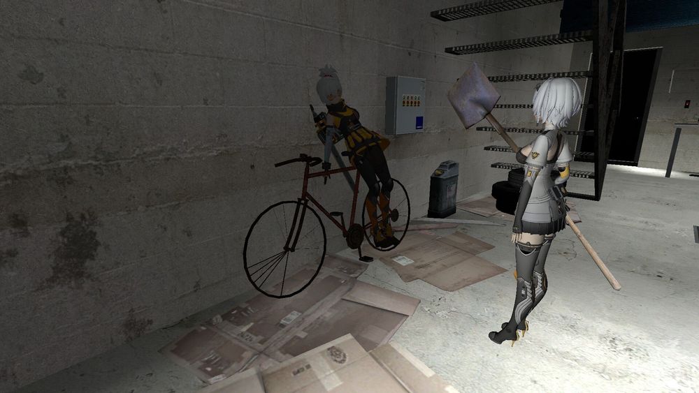 A soldier vs. an eyepatch evil soldier girl.