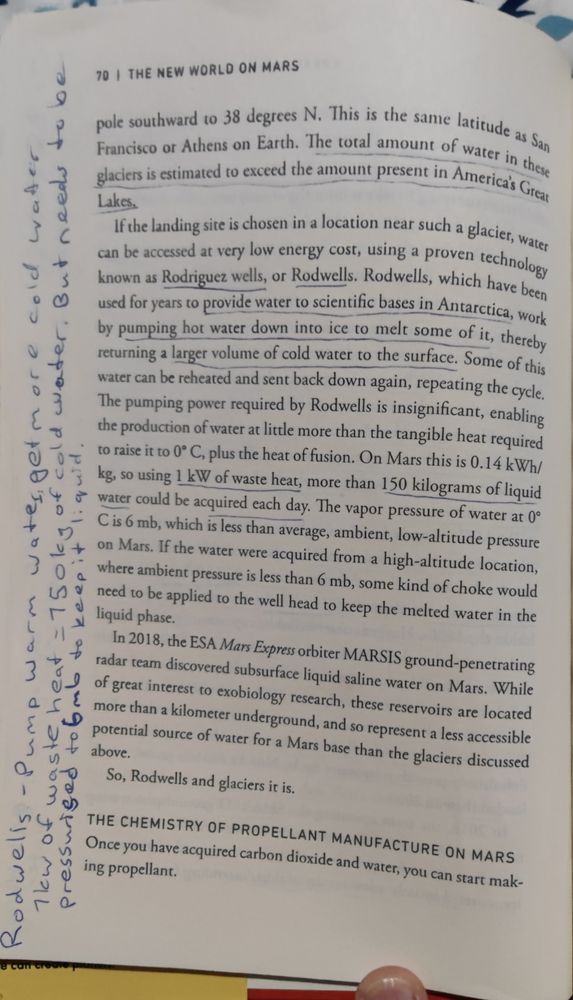Page 70 of The New World on Mars book explaining Rodwells