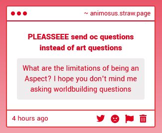 What are the limitations of being an Aspect? I hope you don't mind me asking worldbuilding questions