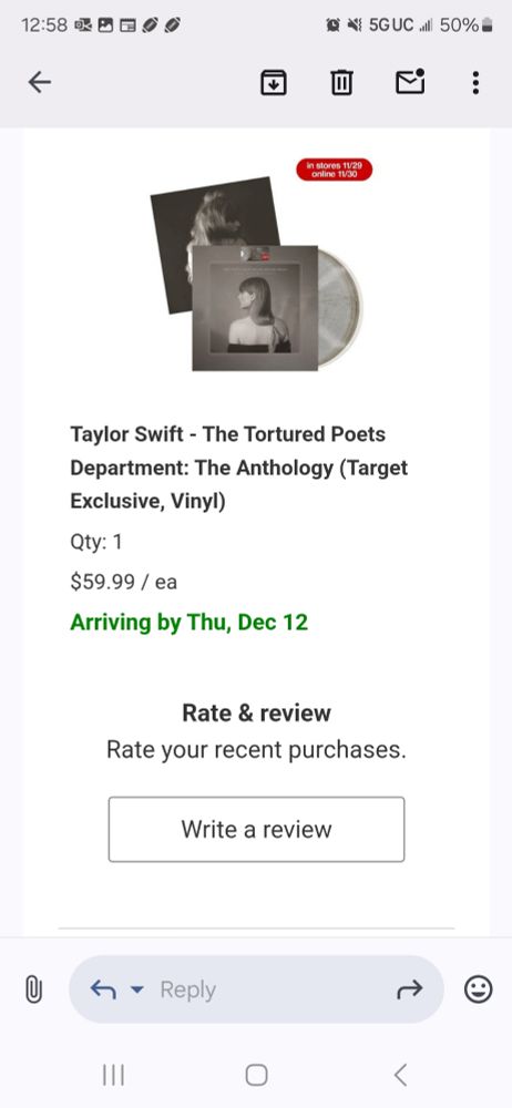 TTPD vinyl a target exclusive