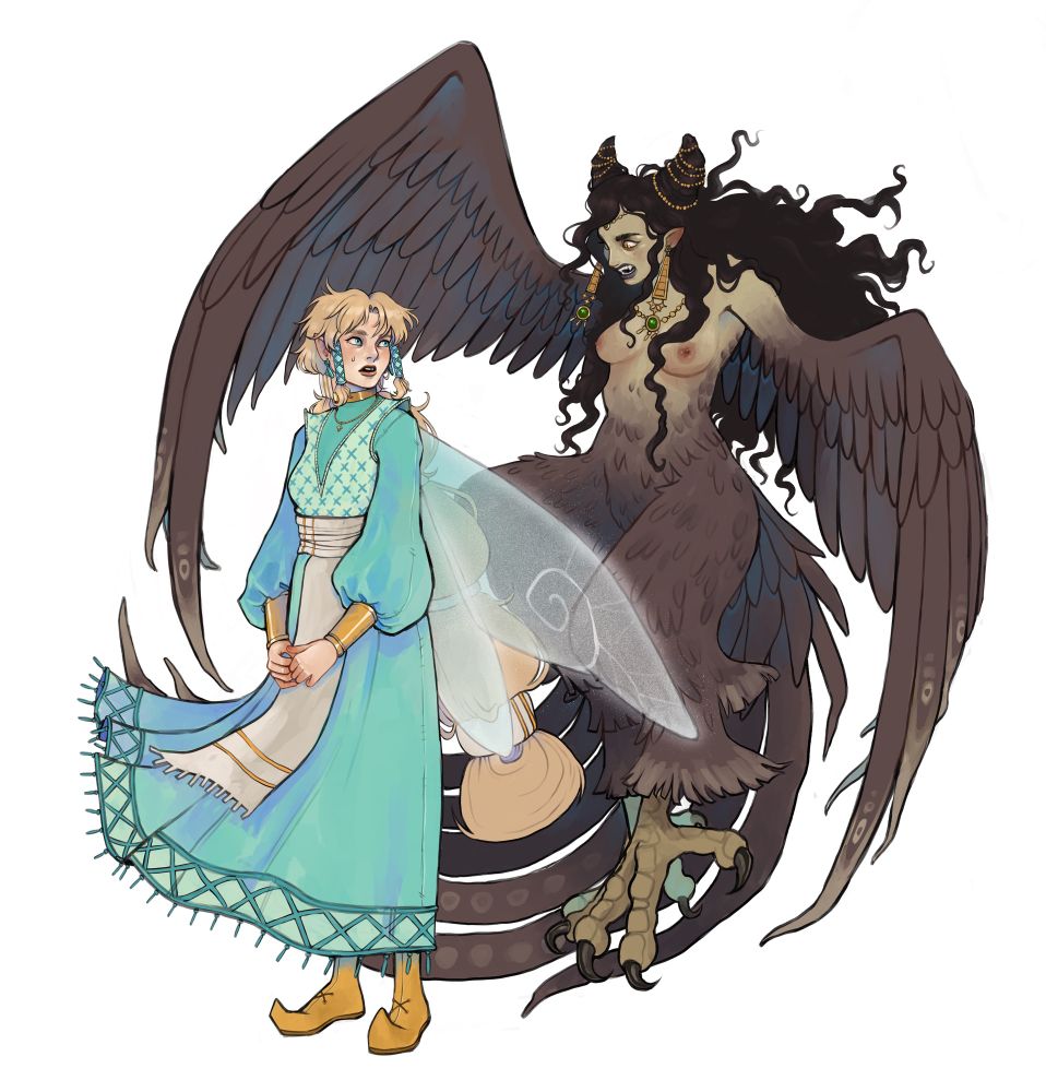 @/nainetajine ‘s drawing ✍️ 

Mumble meet Lyn while crossing her territory 👀✨