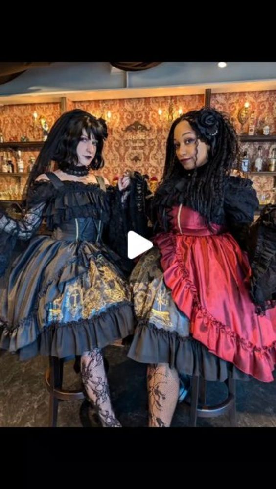 Atelier Pierrot on Instagram: "What if we twinned the Atelier Pierrot x Haenuli Collab dress in the PIERROT gothic lolita bar? 😳🥀🍷

PIERROT'S Phantom Sanctum is our first members-only bar, right in th...