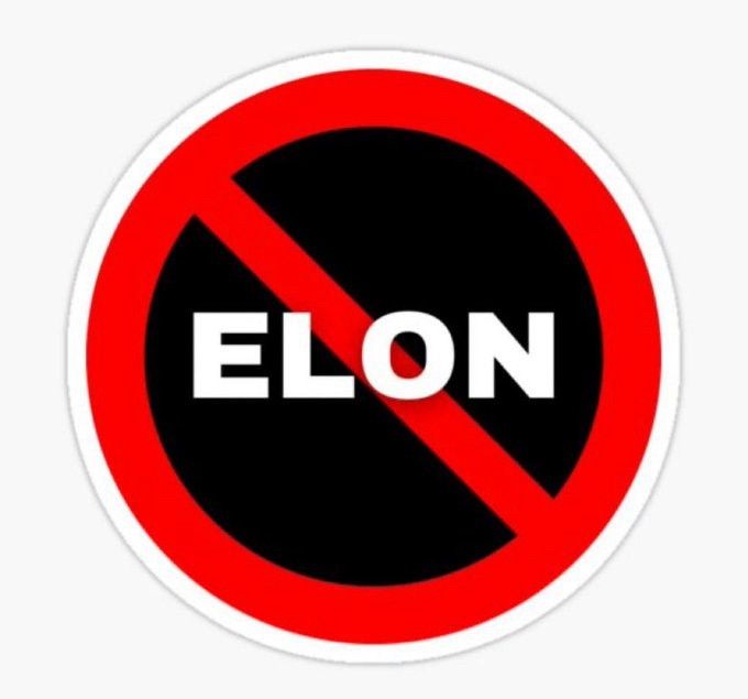 Name Elon crossed out in a circle ⭕️ 