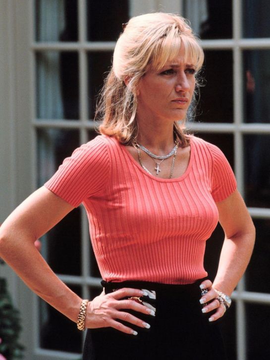 Carmela soprano looking disapproving.