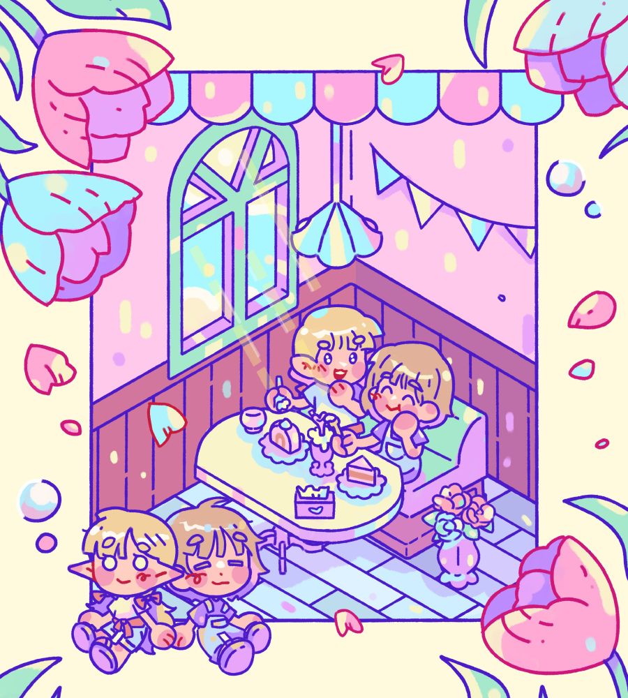 Falin and Marcille on a cafe date.