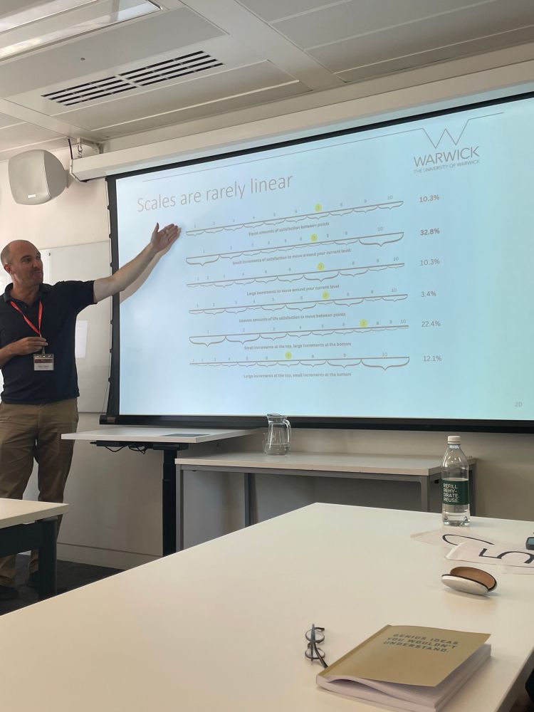 Mark points at slide entitled n Scales are rarely linear’
