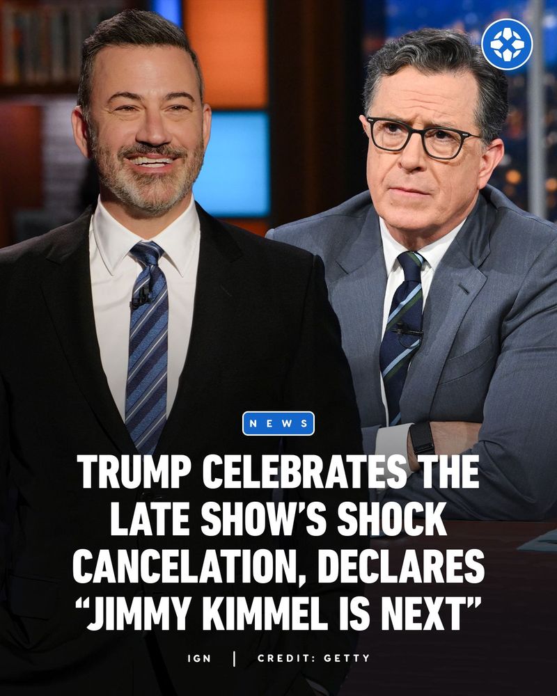 Trump Celebrates The Late Show’s Shock Cancelation, Declares “Jimmy Kimmel Is Next”