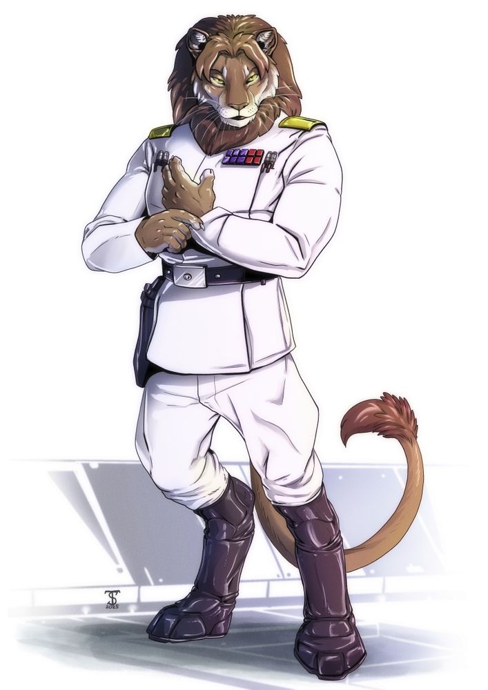 Star Wars lion oc of imperial officer 