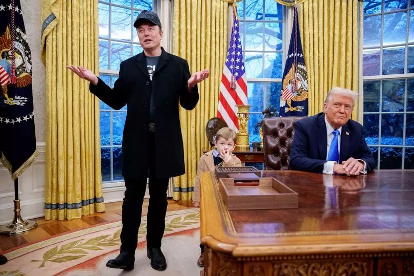 Oligarchy on display: Elon Musk, his 4-year-old son, and the president of the United States.